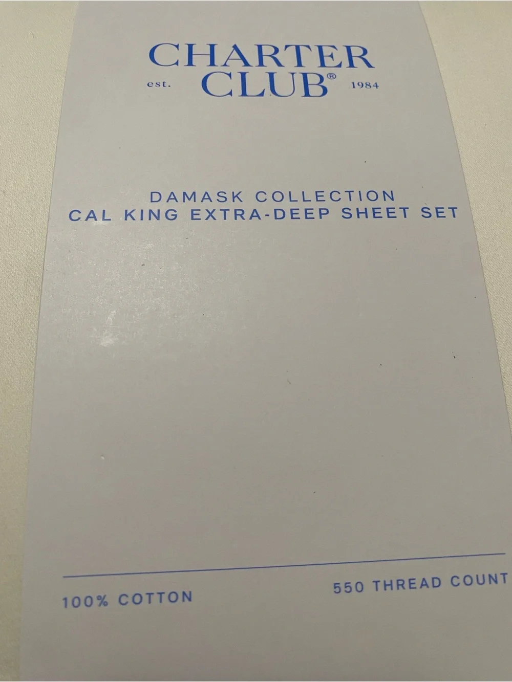Charter Club Solid 550 Thread Count 100% Cotton 4-Pc. Sheet Set, California King